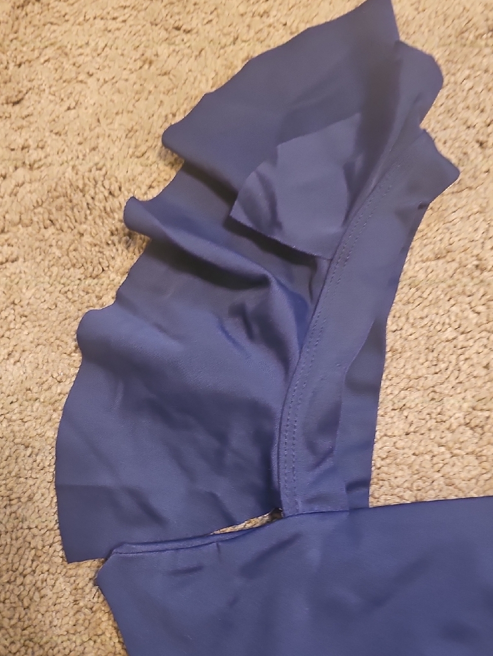 One-Shoulder Navy Ruffle Bikini Set - Picture 3 of 5